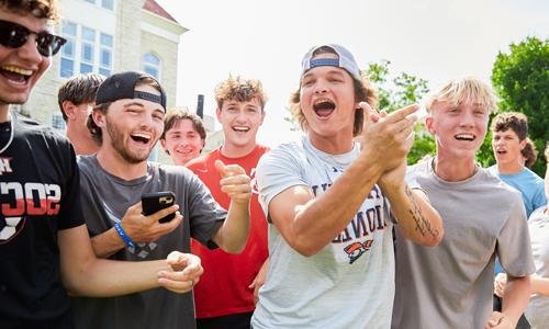 Students at orientation